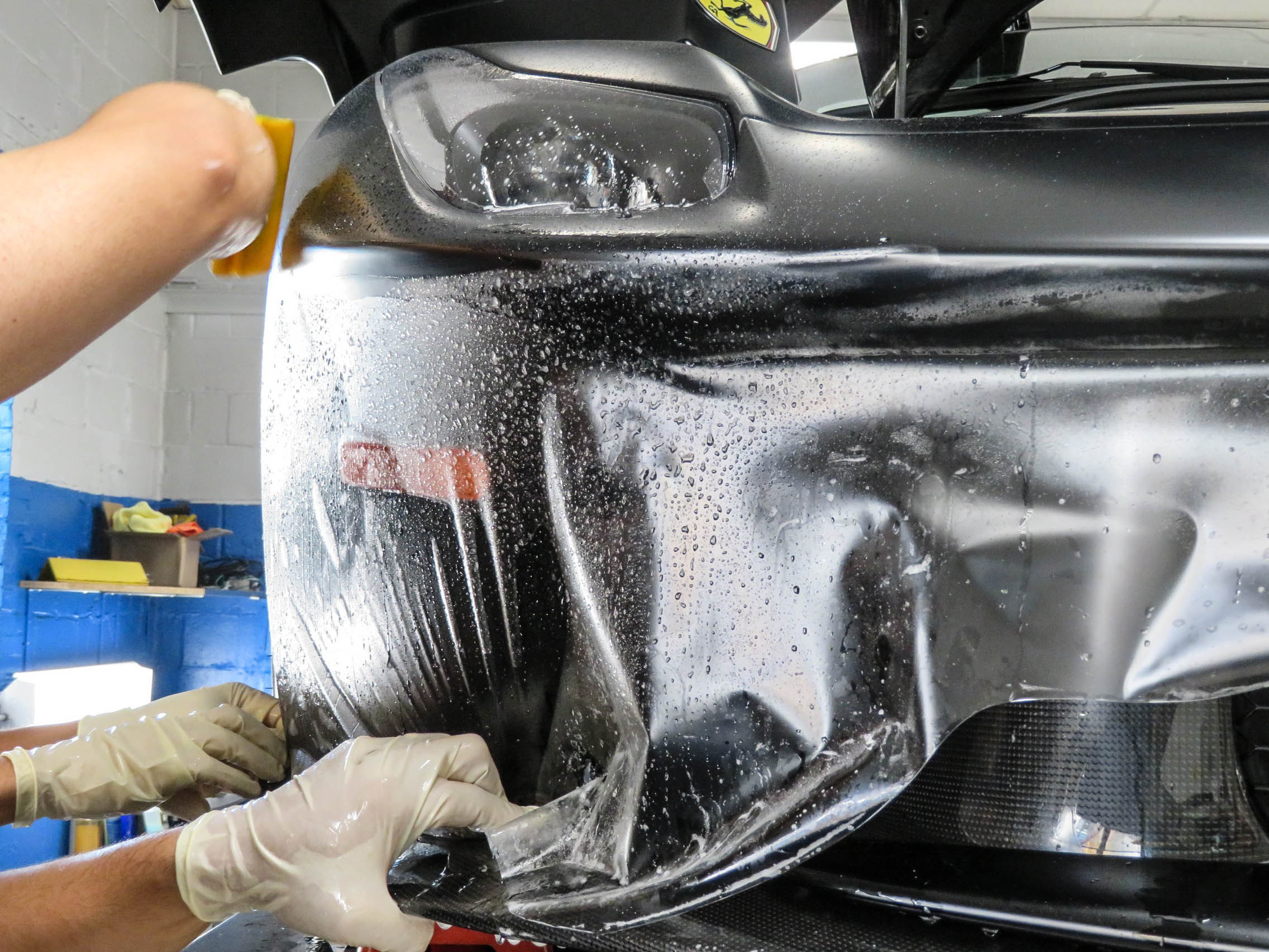 Matte Black Ferrari Laferrari Long Island Paint Protection Film 37